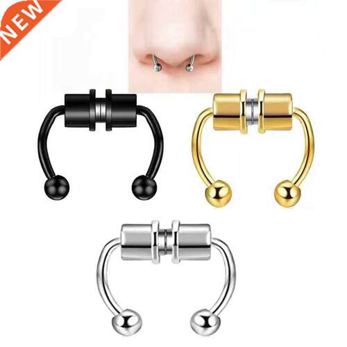 Fake Piercing Nose Ring Alloy Nose Piercing Hoop Septum Ring