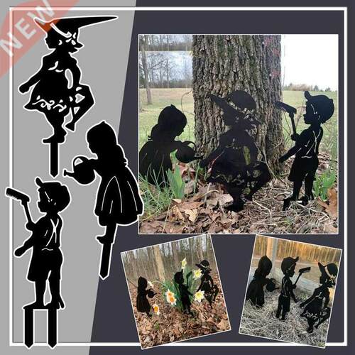 3 PCS Gnome Dwarf Doll Acrylic Art Insert Garden Decor