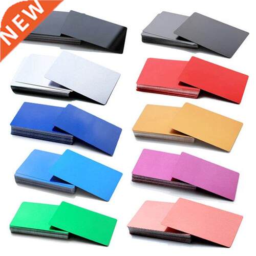 100PCS Mixed Color Aluminum Alloy Card Engraving Metal Busin
