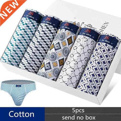 New Arrival 5pcs/lot 100% Cotton Briefs Mens Comfortable Und