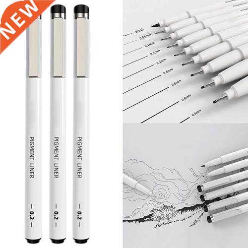 Set of 9 Multifunctional Water-based Liner Pens Detailing Ma