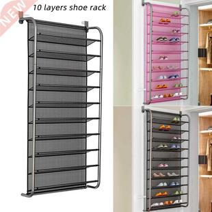 36 Pair Over Door Hanging Shoe Rack 10 Tier Shoes Organizer