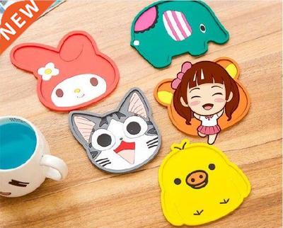 1PC Silicone Insulation Pad Cartoon Felt Antiskid Mat Cup