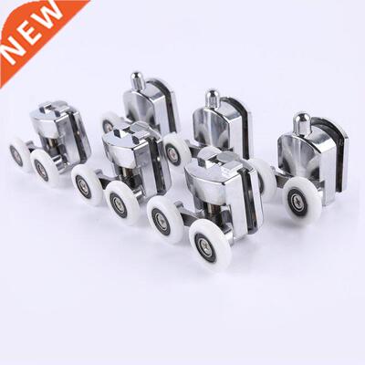 8pcs 2m/25mm/27mm Shower Door Rollers Zinc Alloy Double-Wh