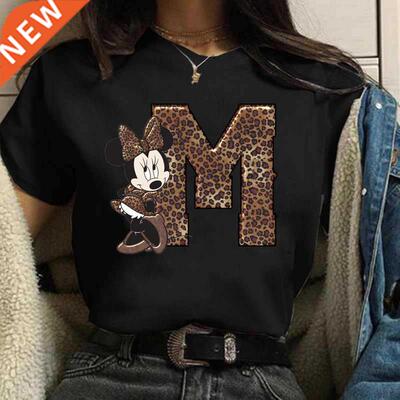 Women's Custom Name Letter Combination Printing T-Shirt Minn