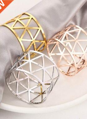 1pcs Alloy Napkin Rings Hollow Wedding Napkin Rings Table