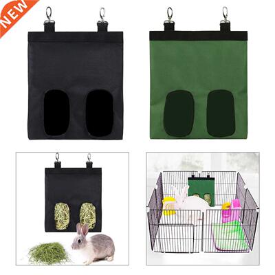 Hay Bag Hanging Feeder Holder Feeding Dispenser for Rabbit