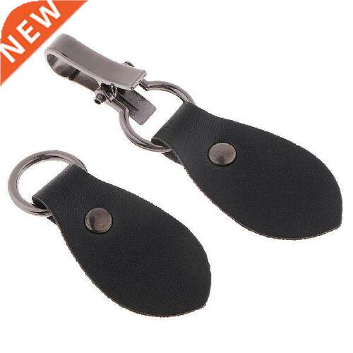 1 Pair Leather Toggle Buttons Silver Metal Hook Duffle Coat