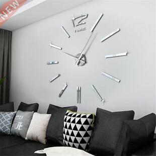 Antique Mini DIY Mirror Surface Clock Sticker Mute Wall Cloc