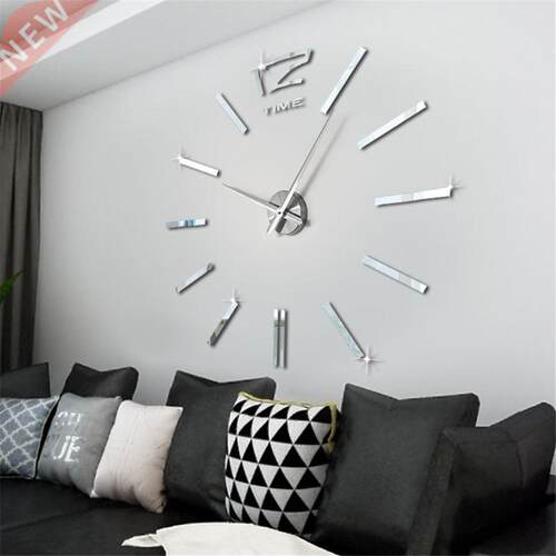 Antique Mini DIY Mirror Surface Clock Sticker Mute Wall Cloc