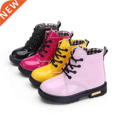 Children Boots for Girls Boys Shoes Spring Autumn PU Leather