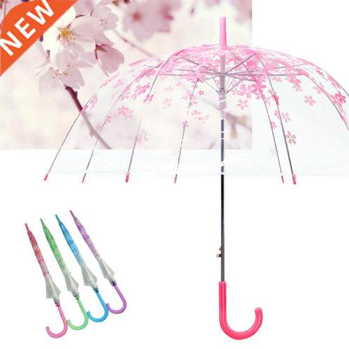Romantic Transparent Clear Flowers Bubble Dome Umbrella