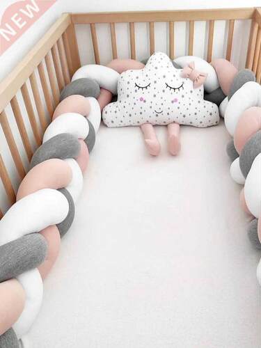 Baby Bumper Bed Braid Knot Pillow Cushion Bumper resse De Li