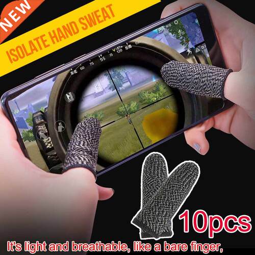 10pc Finger Sleeve Touch Screen Cots Gaming Gloves for Swea