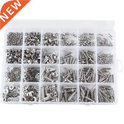 880Pcs M2 M3 M4 M5 ainless eel Screws Set Hex Socket Hex