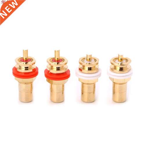 4 Pcs CMC Gold Plated Copper Plug Connector Speaker Spade Wi