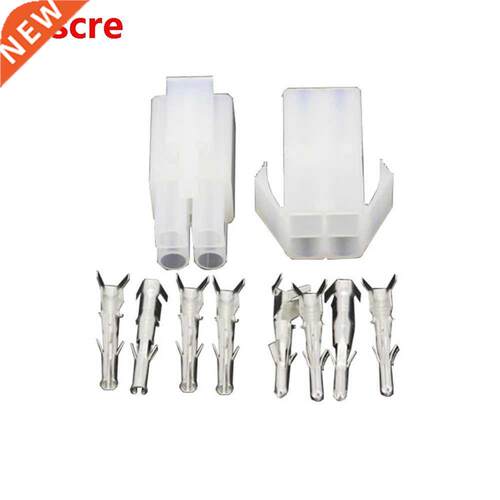 100 Sets Big Tamiya 4 Pin L6.2 Connector Plug with Wings Mal