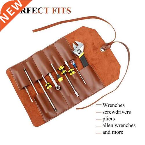 Leather Small Tool Roll Mult Functon Bcycle Mechanc