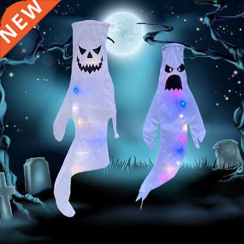 Hlloween Ghost Decortion Colorful Lighting Ter-resistnt
