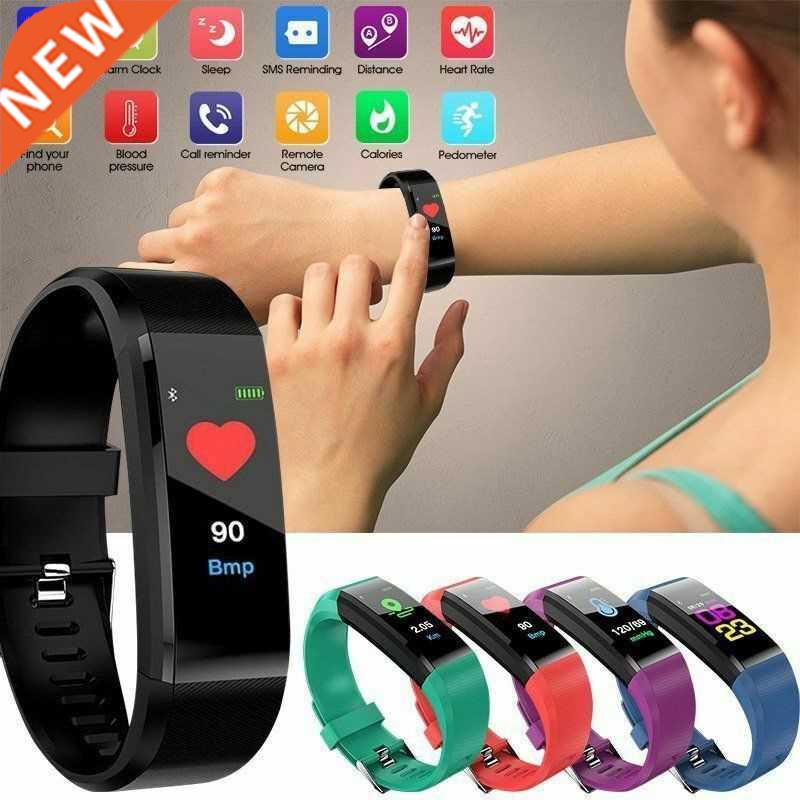 Waterproof Smart Bracelet Watch Wristband 115 Plus Blood Pr - 实物图