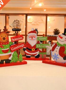 Creative Wooden English Letter Santa Claus Snowman Mini