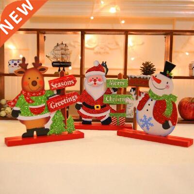 Creative Wooden English Letter Santa Claus Snowman Mini