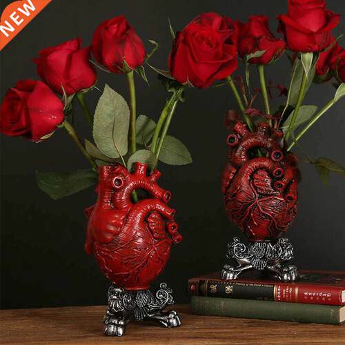 Luxury Heart Resin Flower Vase Nordic Style Creat Anatomical