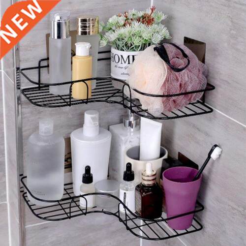 Bathroom Wall-mounted Corner Frame Shower Shelf Wrought Iron