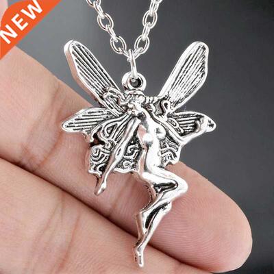 Vntage Fashon Statement Angel Fary Pendant Necklace For W