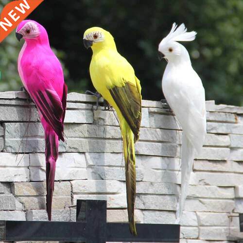 25cm Handmade Simulation Parrot Creative Feather Lawn Figuri