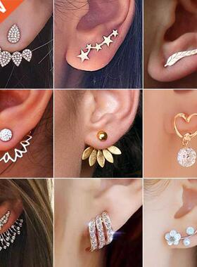 2022 New Fashion Simulated Pearls Pendient Angel Wings Leaf