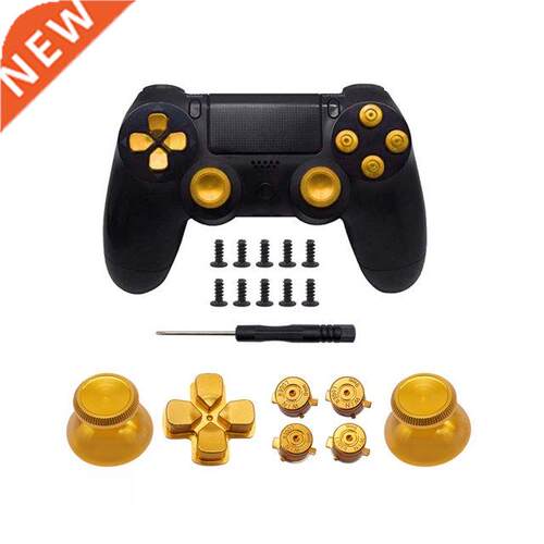 Metal Buttons Set Replacement Chrome Analog Thumbsticks For