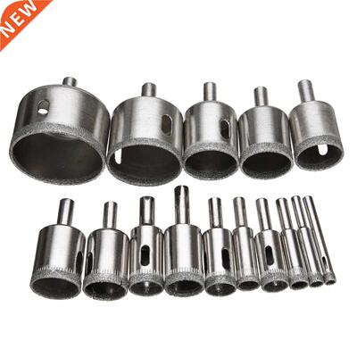 15PCS/SET Diamond Hole Saw Drill Bit Tool 6-50mm Ceramic Por