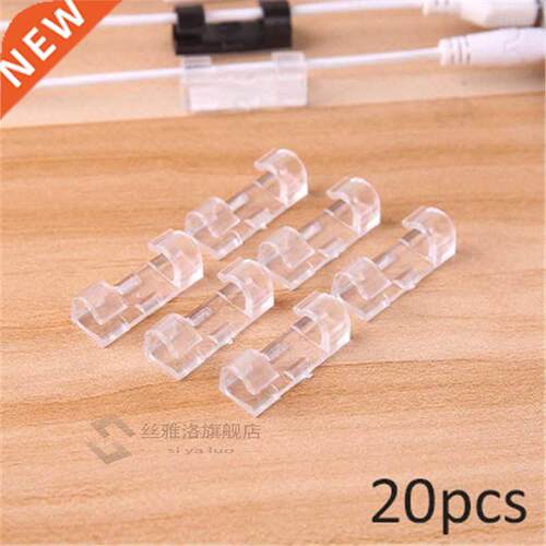 20PCS white Viscosity Cable Wire Organizer Cable drop Tidy