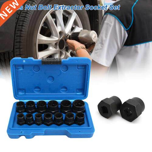 13Pcs Portable Nut Bolt Extractor Socket Set Damaged Rusted