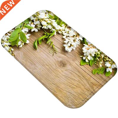 Fashion Mat printing Flower Leaves Plant Pattern Non-Slip