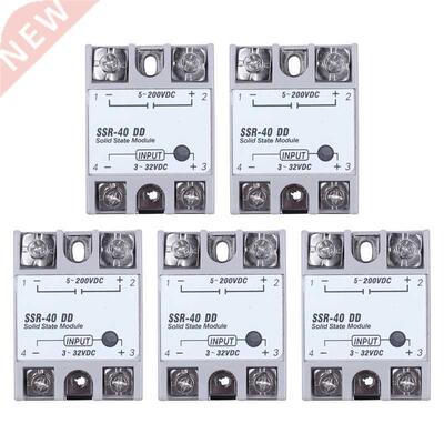 5X Single Phase Solid State Relay DC-DC SSR-40DD 40A DC3-32V