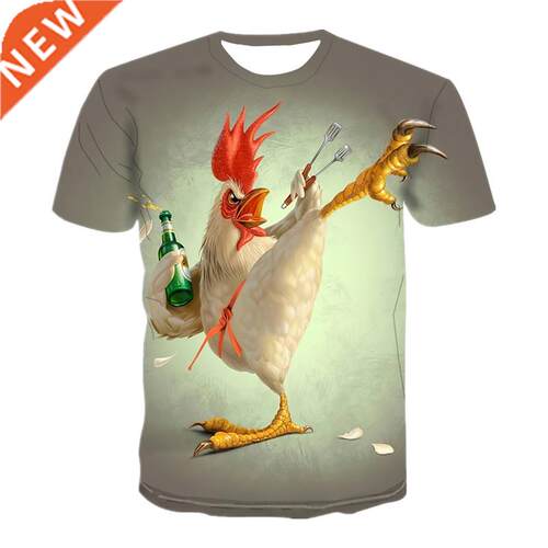2021 Fashion 3D Printing Golden Rooster Independent Men and