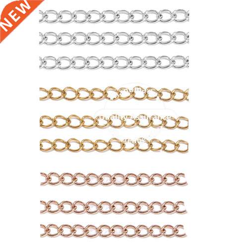 50pcs Stainless Steel 5 Welded Extension Chain Gold Neckla
