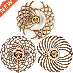 Kinetic Scul Rotating Ornaments Energy Wooden