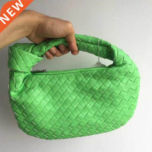New Fashon Handmade Woven Bag Green Summer Shoulder Bag Lad
