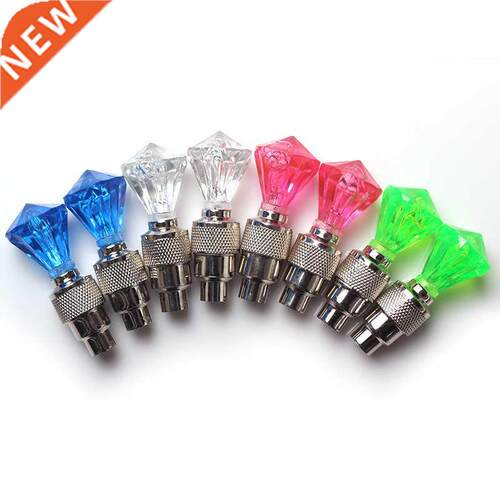 2PCS Bicycle Valve Lights Wheel Spokes Tire LED Light Batter