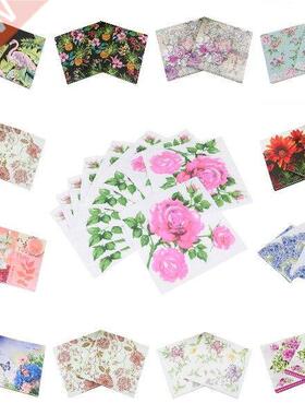 20Pcs/Bag Wedding Elegant Tissue Napkins Paper Print