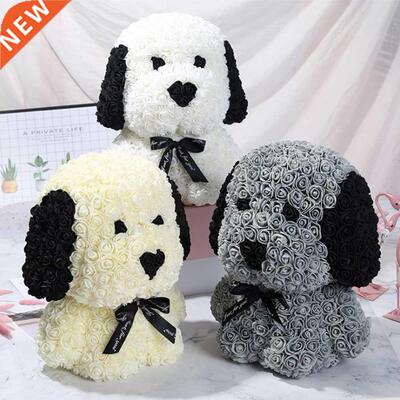 Teddy Rose Dog Artificial Flower Rose of Dog Christmas