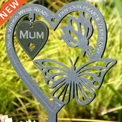 G6DA Memorial Plaque Butterflies Ornament for Garden Yard