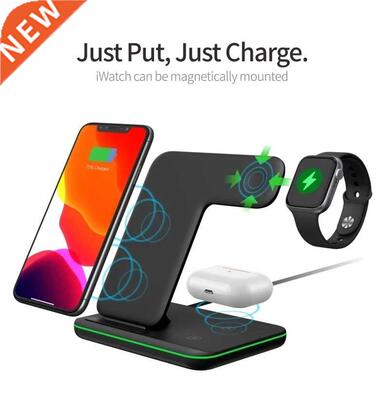 Wireless Charger Stand 15W Qi Fast Charging Station Dock for