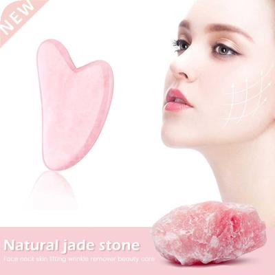 Natural Jade Gua Sha Stone oard Massage Rose Quartz Guasha