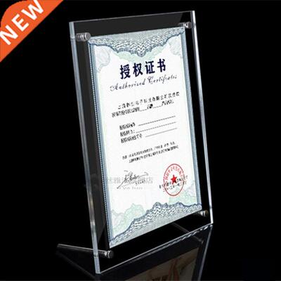 1 SET Acrylic Photo Frame Product Price Tag Display Stand Tr
