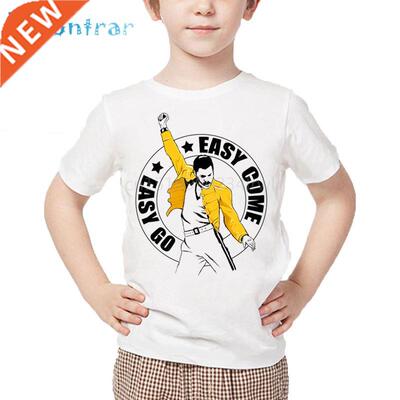 Kids Ro Band Queen Freddie Mercury Print T shirt Children