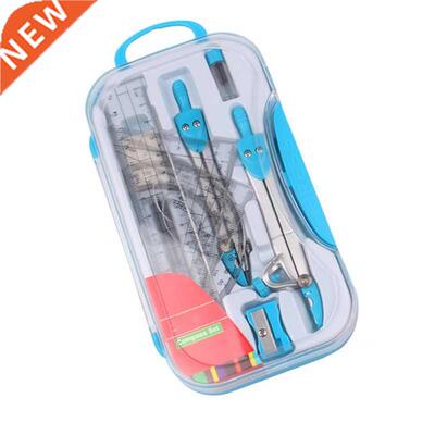 Pack of 10 Portable Math Geometry Kit Protractor Compass Kit